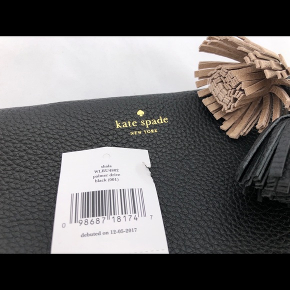 NWT Kate Spade ♠️ Black Clutch tassel Palmer - Picture 4 of 8